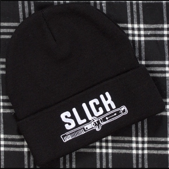 KUSTOM KREEPS SLICK KNIT HAT black unisex new sourpuss - Picture 2 of 3